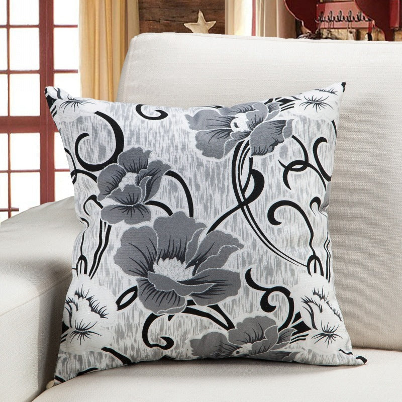 HKM-787667 European Classical Plant Velvet Cushion with PP Cotton Filling - 45x45cm