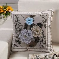 HKM-787667 European Classical Plant Velvet Cushion with PP Cotton Filling - 45x45cm