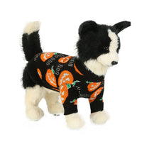 HKM-787795 Halloween Pumpkin Pattern Dog Sweater in Black, Sizes S-XXL, Polyester