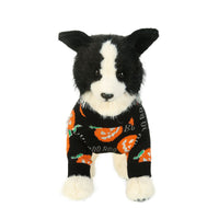 HKM-787795 Halloween Pumpkin Pattern Dog Sweater in Black, Sizes S-XXL, Polyester
