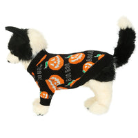 HKM-787795 Halloween Pumpkin Pattern Dog Sweater in Black, Sizes S-XXL, Polyester