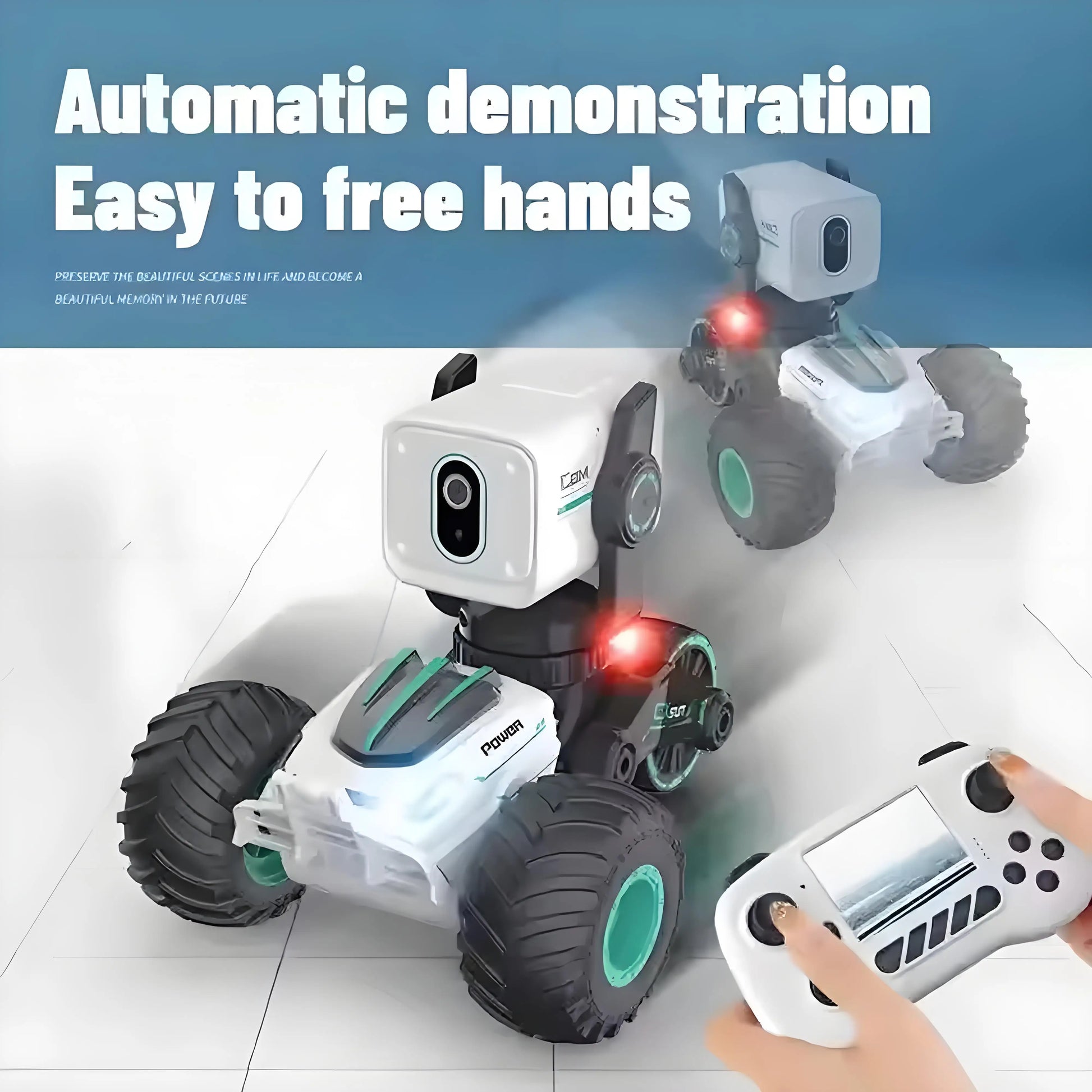 HKM-787795 High Definition Video Remote Control Stunt Car with Real-Time Transmission and LED Lights