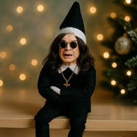 HKM-787987 Ozzy Christmas Elf Doll - Resin Ornament for Holiday Decorations - Available in Red, Green, Blue, and Black