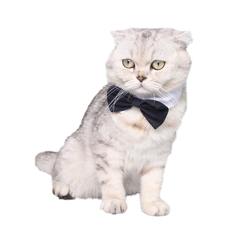 HKM-788051 Stylish Cotton Dog Bow Tie in Yellow & Red or White & Black