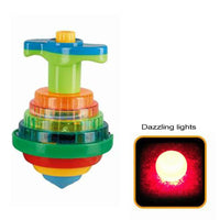 HKM-788115 LED Rainbow Light Spinning Top Toy with Music for Kids, Rotating Gyro Effect, Ages 3 and Up