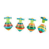 HKM-788115 LED Rainbow Light Spinning Top Toy with Music for Kids, Rotating Gyro Effect, Ages 3 and Up