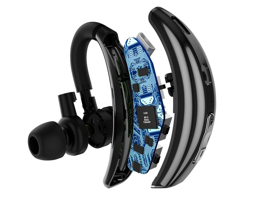 HKM-788115 Voice Activated Wireless Mini Bluetooth Headset with Noise Reduction - 10-12 Hours Playtime, 240 Hours Standby
