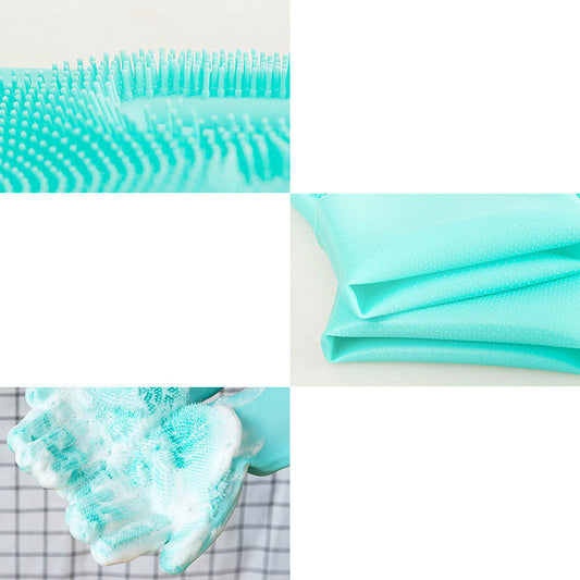 HKM-788307 Silicone Pet Grooming Gloves for Small Dogs and Cats - Massage and Bath Cleaning Tool