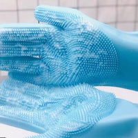 HKM-788307 Silicone Pet Grooming Gloves for Small Dogs and Cats - Massage and Bath Cleaning Tool