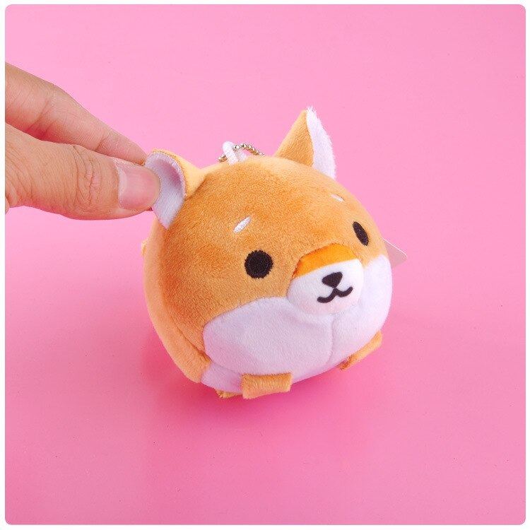HKM-788371 Cute Cartoon Shiba Inu Plush Doll Keychain - 8cm Pendant for Kids