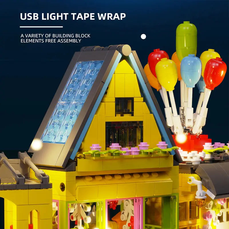 KTX-788371 Flower Balloon House Building Blocks Set for Kids - 891 Pieces Educational Construction Toy