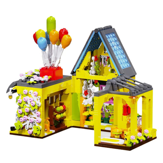 KTX-788371 Flower Balloon House Building Blocks Set for Kids - 891 Pieces Educational Construction Toy