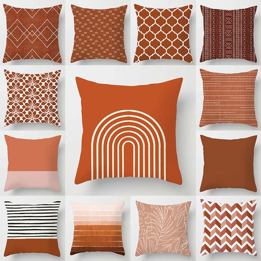 HKM-788371 Modern Minimalist Cotton Cushion Cover - 45x45cm, Various Colors Available