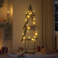 HKM-788499 Solid Teak Wood Christmas Tree with Stand, 150 cm Height for Indoor and Sheltered Outdoor Use