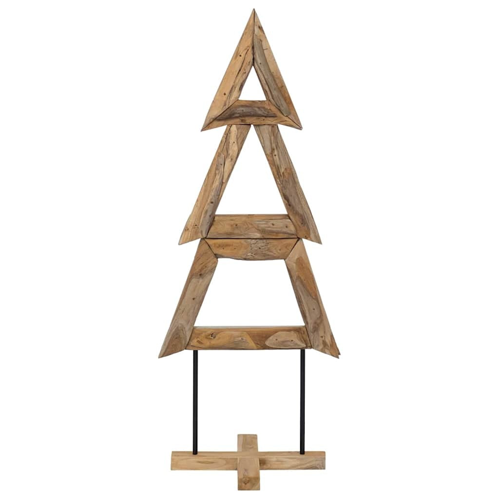 HKM-788499 Solid Teak Wood Christmas Tree with Stand, 150 cm Height for Indoor and Sheltered Outdoor Use