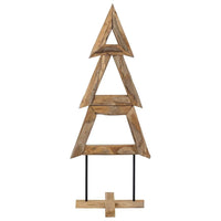 HKM-788499 Solid Teak Wood Christmas Tree with Stand, 150 cm Height for Indoor and Sheltered Outdoor Use