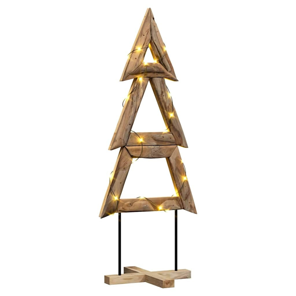 HKM-788499 Solid Teak Wood Christmas Tree with Stand, 150 cm Height for Indoor and Sheltered Outdoor Use