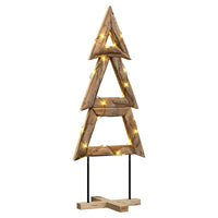 HKM-788499 Solid Teak Wood Christmas Tree with Stand, 150 cm Height for Indoor and Sheltered Outdoor Use