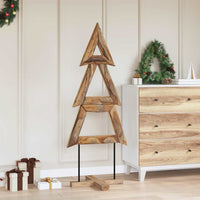 HKM-788499 Solid Teak Wood Christmas Tree with Stand, 150 cm Height for Indoor and Sheltered Outdoor Use