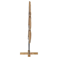 HKM-788499 Solid Teak Wood Christmas Tree with Stand, 150 cm Height for Indoor and Sheltered Outdoor Use