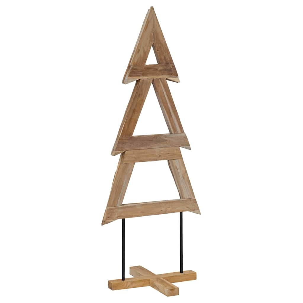 HKM-788499 Solid Teak Wood Christmas Tree with Stand, 150 cm Height for Indoor and Sheltered Outdoor Use