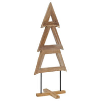 HKM-788499 Solid Teak Wood Christmas Tree with Stand, 150 cm Height for Indoor and Sheltered Outdoor Use