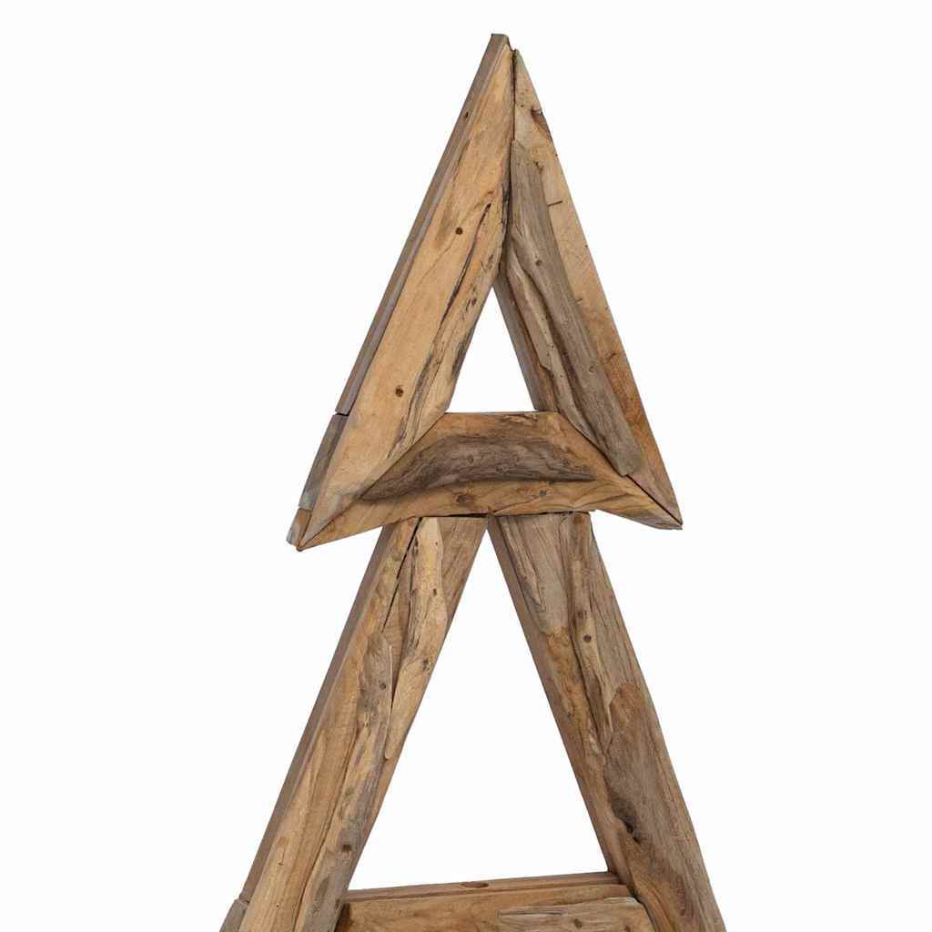 HKM-788499 Solid Teak Wood Christmas Tree with Stand, 150 cm Height for Indoor and Sheltered Outdoor Use