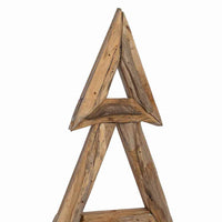 HKM-788499 Solid Teak Wood Christmas Tree with Stand, 150 cm Height for Indoor and Sheltered Outdoor Use
