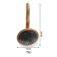 HKM-788627 Wooden Pet Comb for Cats and Dogs - Double-Sided Open Knot and Needle Comb