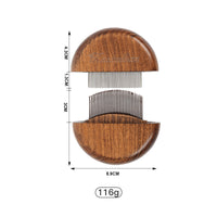 HKM-788627 Wooden Pet Comb for Cats and Dogs - Double-Sided Open Knot and Needle Comb
