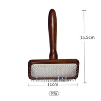 HKM-788627 Wooden Pet Comb for Cats and Dogs - Double-Sided Open Knot and Needle Comb
