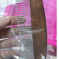 HKM-788627 Wooden Pet Comb for Cats and Dogs - Double-Sided Open Knot and Needle Comb