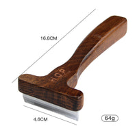 HKM-788627 Wooden Pet Comb for Cats and Dogs - Double-Sided Open Knot and Needle Comb