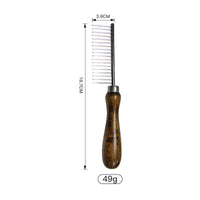HKM-788627 Wooden Pet Comb for Cats and Dogs - Double-Sided Open Knot and Needle Comb