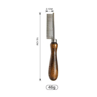 HKM-788627 Wooden Pet Comb for Cats and Dogs - Double-Sided Open Knot and Needle Comb