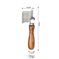 HKM-788627 Wooden Pet Comb for Cats and Dogs - Double-Sided Open Knot and Needle Comb