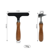 HKM-788627 Wooden Pet Comb for Cats and Dogs - Double-Sided Open Knot and Needle Comb