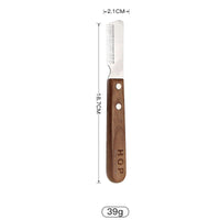 HKM-788627 Wooden Pet Comb for Cats and Dogs - Double-Sided Open Knot and Needle Comb
