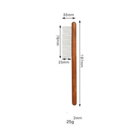HKM-788627 Wooden Pet Comb for Cats and Dogs - Double-Sided Open Knot and Needle Comb