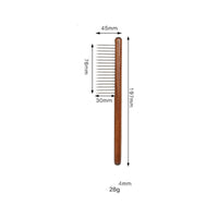 HKM-788627 Wooden Pet Comb for Cats and Dogs - Double-Sided Open Knot and Needle Comb