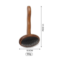 HKM-788627 Wooden Pet Comb for Cats and Dogs - Double-Sided Open Knot and Needle Comb