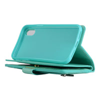 HKM-788627 Zipper Wallet Case for iPhone X, XR, XS with Card Slots and Kickstand Feature