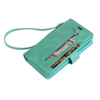 HKM-788627 Zipper Wallet Case for iPhone X, XR, XS with Card Slots and Kickstand Feature
