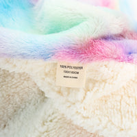 HKM-788691 Rainbow Tie Dye Double Layer Polyester Blanket - Soft, Durable, and Easy to Care for 130x160cm and 160x200cm Options