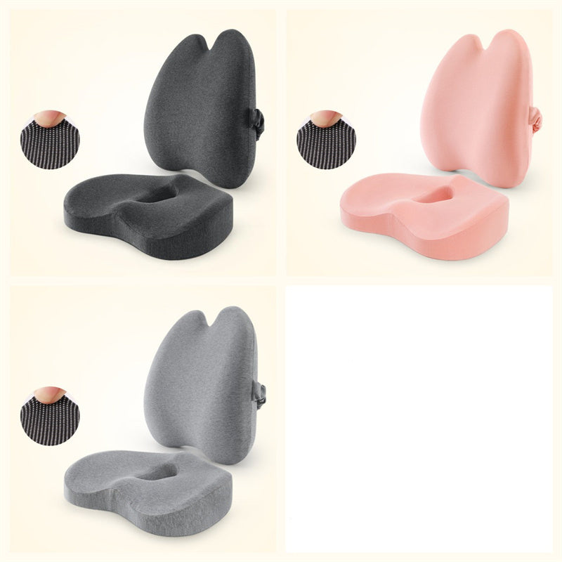 HKM-788755 Comfortable Back and Waist Cushion Set for Office and Car Use