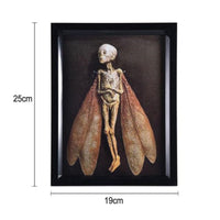 HKM-788819 Wooden Cursed Items Fairy Shadow Box Display - Halloween Scene Decor
