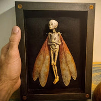 HKM-788819 Wooden Cursed Items Fairy Shadow Box Display - Halloween Scene Decor