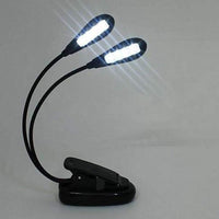 HKM-788883 Adjustable Double Head USB and Battery Operated Clip Light for Music Scores and Reading