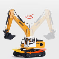 HKM-788947 1:24 Remote Control Excavator Truck for Kids - 6 Channels, Indoor/Outdoor Construction Toy