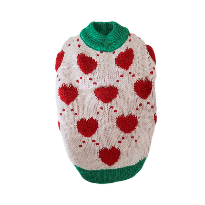 HKM-788947 Cozy Green Dog Sweater for Autumn and Winter – Available in Multiple Sizes